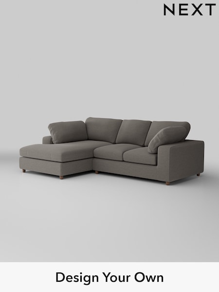 Fine Chenille Easy Clean/Dark Smoke Grey N Premium The Snuggle Grand (W44591) | £2,650