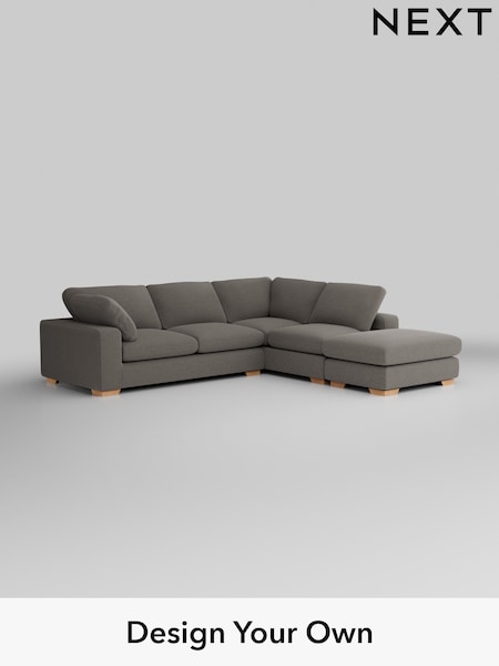 Fine Chenille Easy Clean/Dark Smoke Grey N Premium The Snuggle Grand (W44591) | £3,499