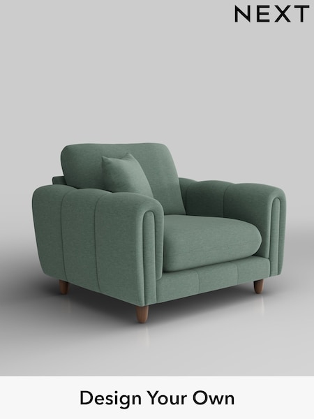Fine Chenille Easy Clean/Light Forest Green Odella (W44592) | £975