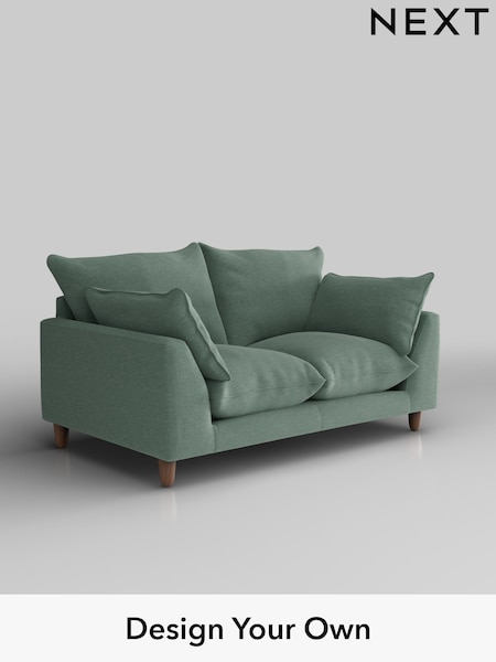 Fine Chenille Easy Clean/Light Forest Green Noa Deep Relaxed Sit (W44593) | £1,075
