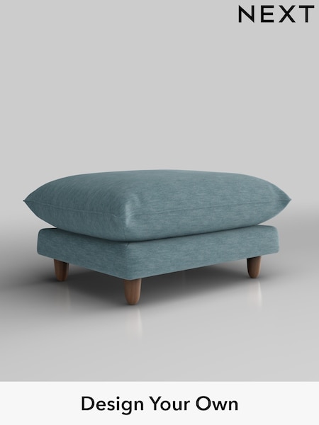 Fine Chenille Easy Clean/Mid Blue Noa Deep Relaxed Sit (W44595) | £525