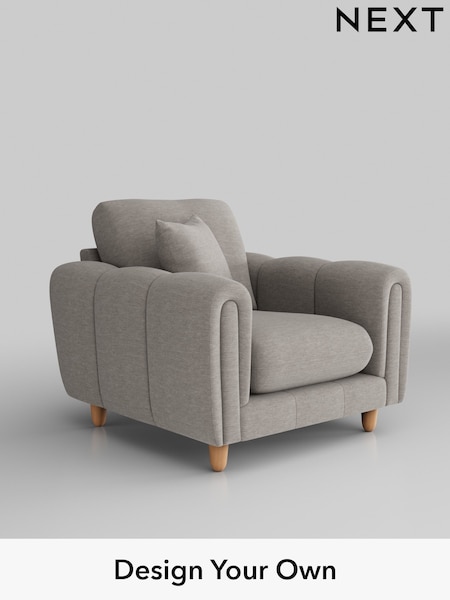 Fine Chenille Easy Clean/Light Steel Grey Odella (W44597) | £875