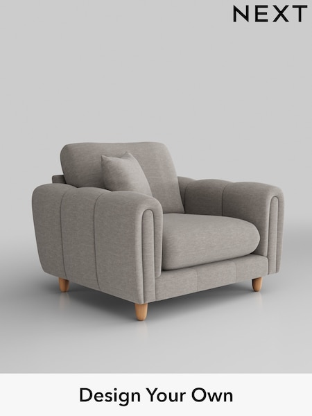 Fine Chenille Easy Clean/Light Steel Grey Odella (W44597) | £975