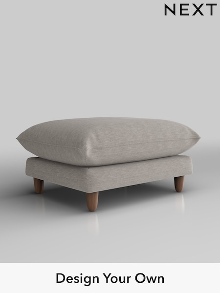 Fine Chenille Easy Clean/Light Steel Grey Noa Deep Relaxed Sit (W44598) | £525