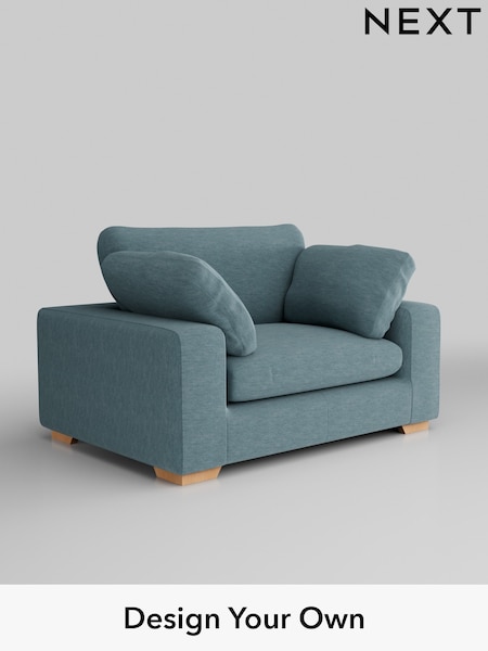 Fine Chenille Easy Clean/Mid Blue N Premium The Snuggle Grand (W44600) | £1,599