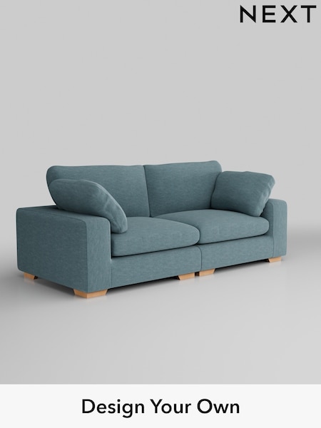 Fine Chenille Easy Clean/Mid Blue N Premium The Snuggle Grand (W44600) | £1,899