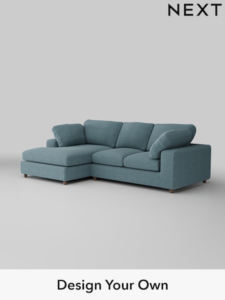 Fine Chenille Easy Clean/Mid Blue N Premium The Snuggle Grand (W44600) | £2,575