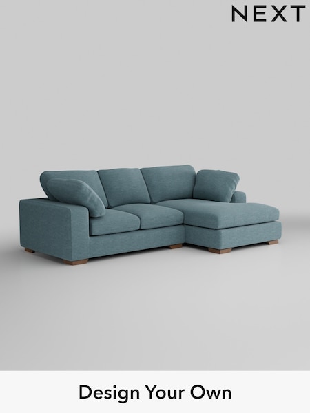 Fine Chenille Easy Clean/Mid Blue N Premium The Snuggle Grand (W44600) | £2,575