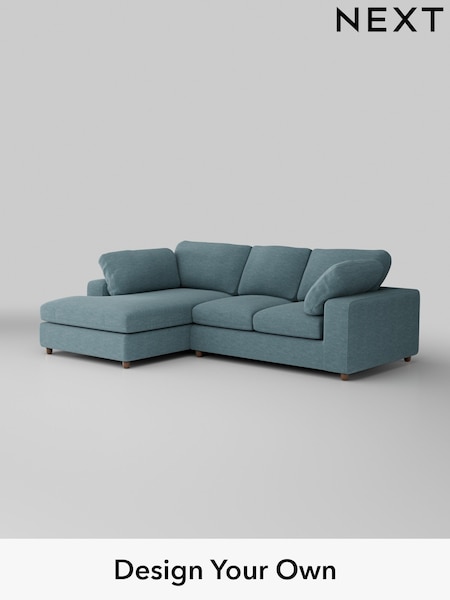 Fine Chenille Easy Clean/Mid Blue N Premium The Snuggle Grand (W44600) | £2,650
