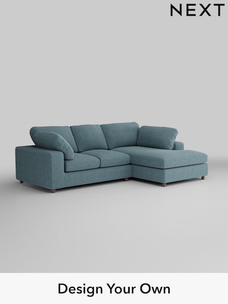 Fine Chenille Easy Clean/Mid Blue N Premium The Snuggle Grand (W44600) | £2,650