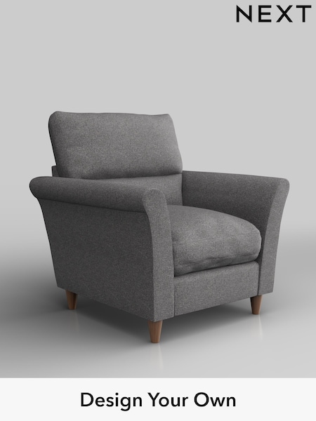 Studio Chenille/Mid Grey Hartley Highback Relaxed Sit (W44604) | £750
