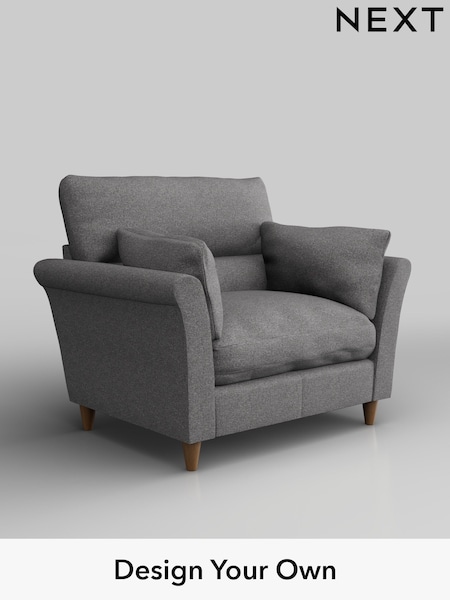 Studio Chenille/Mid Grey Hartley Highback Relaxed Sit (W44604) | £850