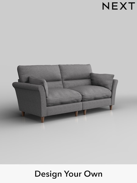 Studio Chenille/Mid Grey Hartley Highback Relaxed Sit (W44604) | £1,299