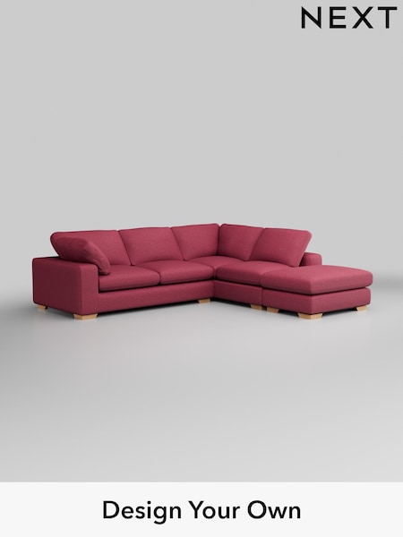 Fine Chenille Easy Clean/Mid Raspberry Pink N Premium The Snuggle Grand (W44623) | £3,499