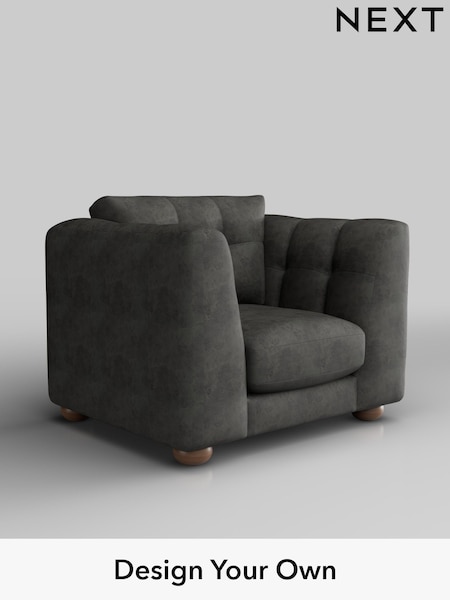 Monza Faux Leather Easy Clean/Dark Grey Jasmine (W44628) | £1,075