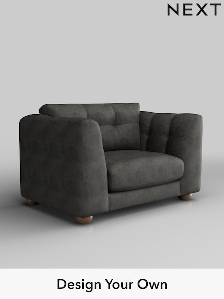 Monza Faux Leather Easy Clean/Dark Grey Jasmine (W44628) | £1,175