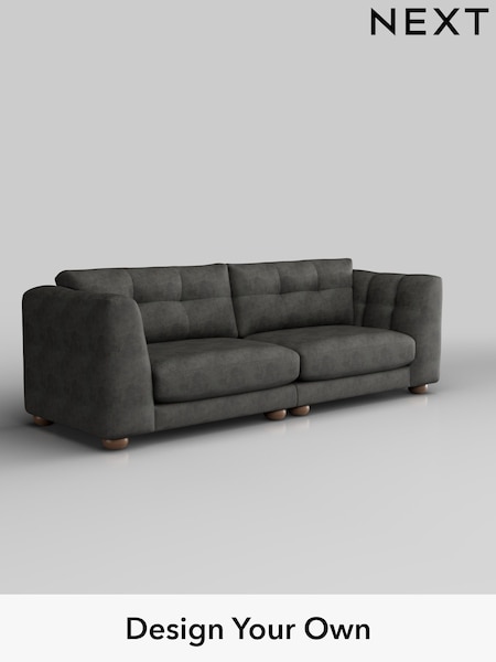 Monza Faux Leather Easy Clean/Dark Grey Jasmine (W44628) | £1,575