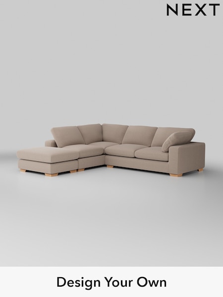 Fine Chenille Easy Clean/Mid Taupe Brown N Premium The Snuggle Grand (W44630) | £3,499