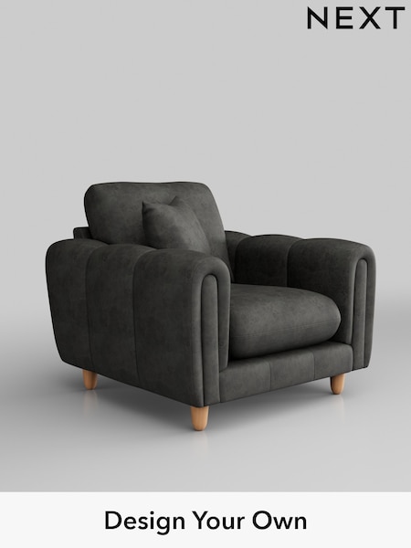 Monza Faux Leather Easy Clean/Dark Grey Odella (W44639) | £875