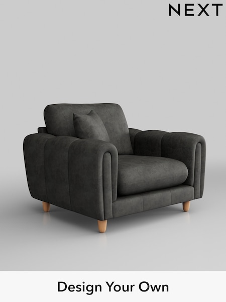 Monza Faux Leather Easy Clean/Dark Grey Odella (W44639) | £975