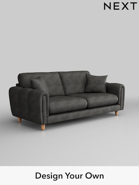 Monza Faux Leather Easy Clean/Dark Grey Odella (W44639) | £1,375
