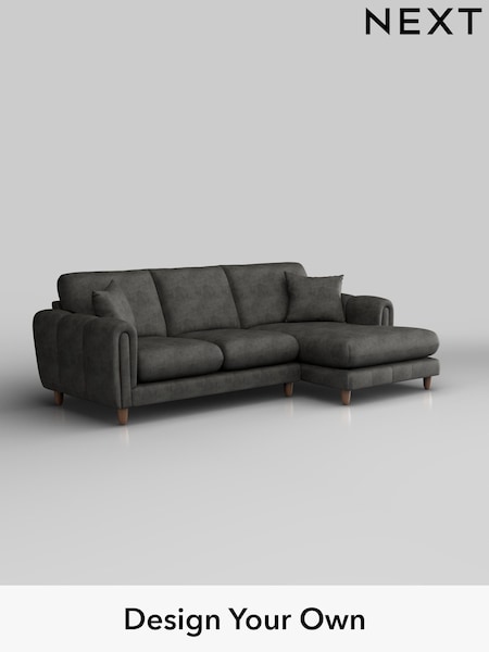 Monza Faux Leather Easy Clean/Dark Grey Odella (W44639) | £1,950