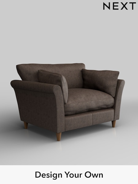 Monza Faux Leather Easy Clean/Peppercorn Brown Hartley Relaxed Sit (W44650) | £1,025