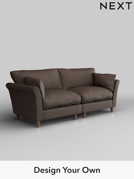 Monza Faux Leather Easy Clean/Peppercorn Brown Hartley Relaxed Sit (W44650) | £1,375