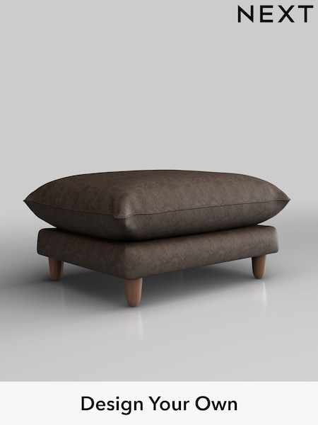Monza Faux Leather Easy Clean/Peppercorn Brown Noa Deep Relaxed Sit (W44652) | £525
