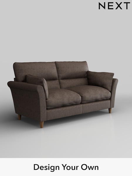 Monza Faux Leather Easy Clean/Peppercorn Brown Hartley Highback Relaxed Sit (W44653) | £1,325