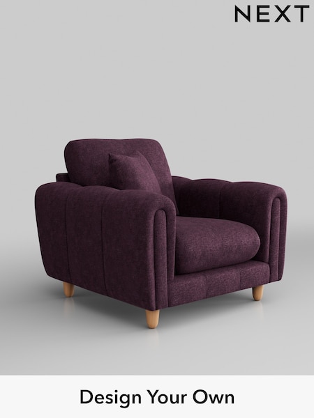 Plush Chenille/Dark Plum Purple Odella (W44656) | £875