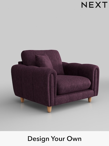 Plush Chenille/Dark Plum Purple Odella (W44656) | £975