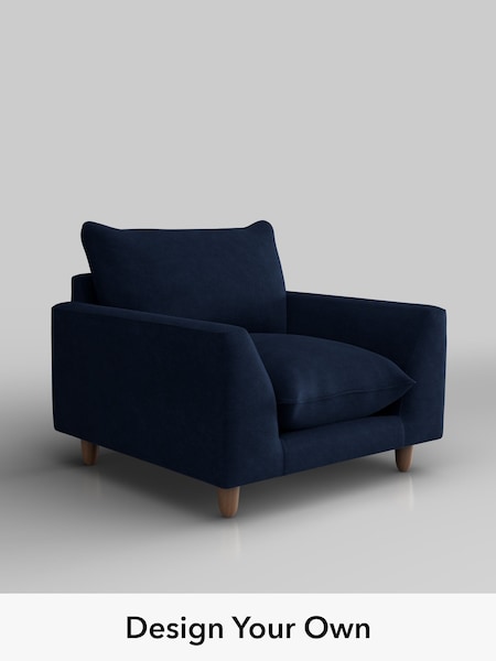 Luxe Chenille/Navy Blue Noa Deep Relaxed Sit (W44662) | £975