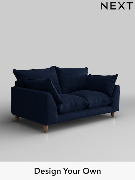 Luxe Chenille/Navy Blue Noa Deep Relaxed Sit (W44662) | £1,175