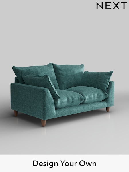 Plush Chenille/Dark Teal Green Noa Deep Relaxed Sit (W44668) | £1,075