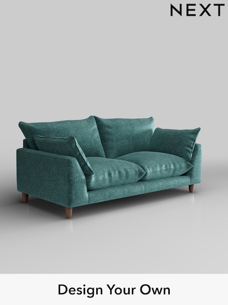 Plush Chenille/Dark Teal Green Noa Deep Relaxed Sit (W44668) | £1,175