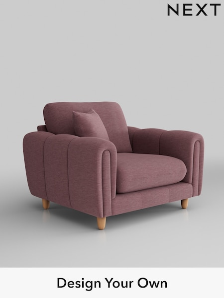 Fine Chenille Easy Clean/Mid Mulberry Purple Odella (W44676) | £975