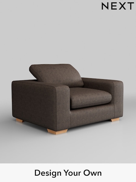 Monza Faux Leather Easy Clean/Peppercorn Brown N Premium The Snuggle Grand (W44682) | £1,399