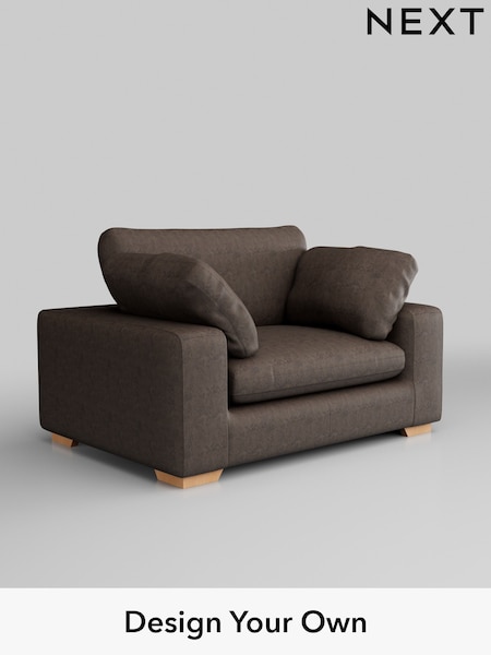 Monza Faux Leather Easy Clean/Peppercorn Brown N Premium The Snuggle Grand (W44682) | £1,599