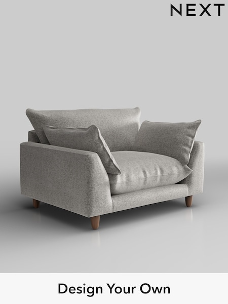 Plush Chenille/Light Grey Noa Deep Relaxed Sit (W44686) | £975