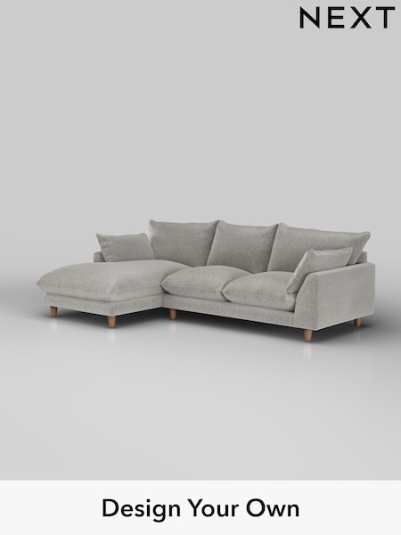 Plush Chenille/Light Grey Noa Deep Relaxed Sit (W44686) | £1,875