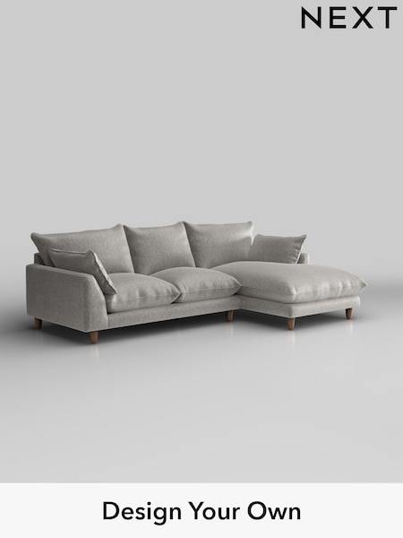 Plush Chenille/Light Grey Noa Deep Relaxed Sit (W44686) | £1,875