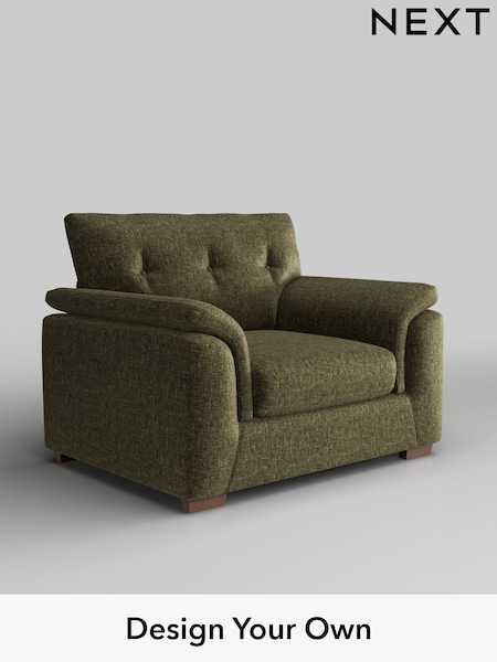 Plush Chenille/Moss Green Hayden Buttoned Back (W44696) | £850