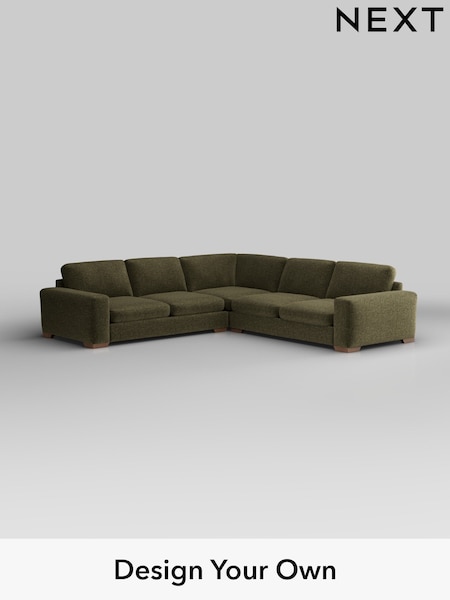 Plush Chenille/Moss Green Houghton Deep Sit (W44697) | £2,875