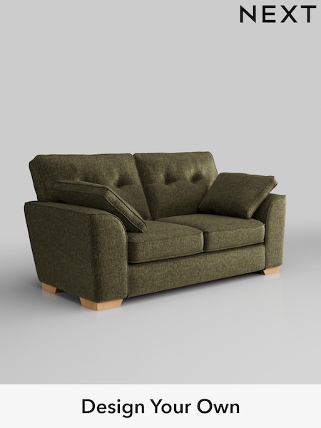 Plush Chenille/Moss Green Stamford Buttoned Back (W44700) | £1,199