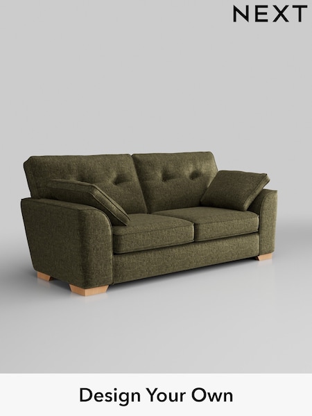 Plush Chenille/Moss Green Stamford Buttoned Back (W44700) | £1,299