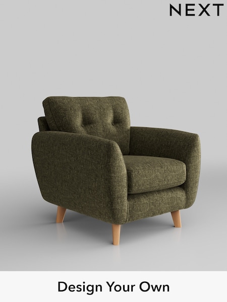 Plush Chenille/Moss Green Wilson Buttoned Back (W44702) | £599