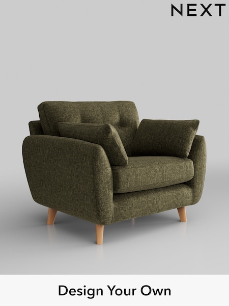 Plush Chenille/Moss Green Wilson Buttoned Back (W44702) | £699