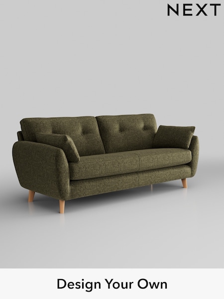 Plush Chenille/Moss Green Wilson Buttoned Back (W44702) | £1,150