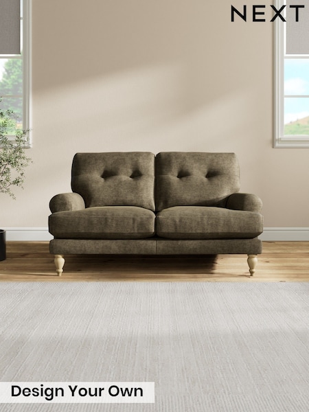 Plush Chenille/Moss Green - Erin Buttoned Back Deep Relaxed Sit